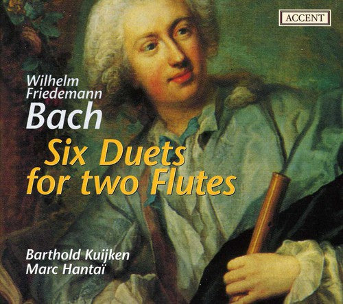 the album cover for W Bach F / Kuijken / Hantai - Six Duets for Two Flutes