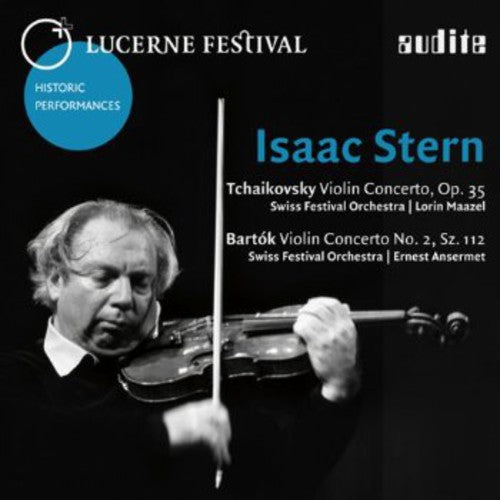 the album cover for Isaac Stern - Stern Plays Tchaikovsky Bartok