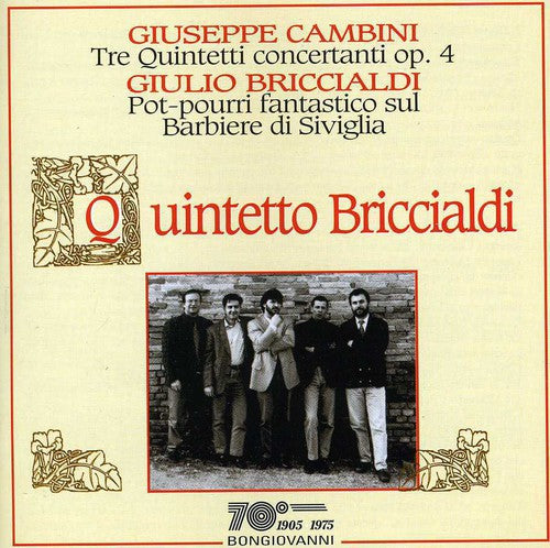 the album cover for Quintetto Briccialdi - Tre Quintetti Concertanti Op 4 Per Flauto Oboe