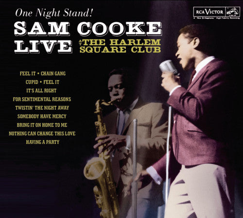 the album cover for Sam Cooke - One Night Stand: Sam Cooke Live At The Harlem Square Club 1963
