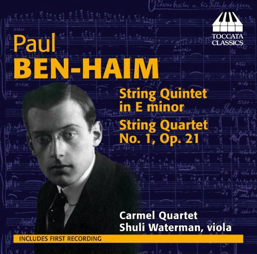 the album cover for Carmel Quartet - String Quintet in E minor / String Quartet No. 1