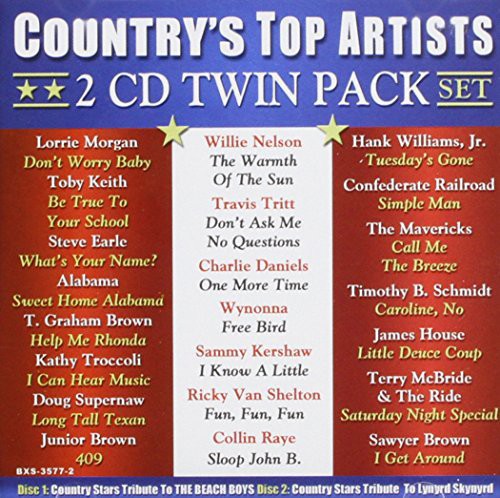 the album cover for Lynyrd Skynyrd Frynds / Beach Boys Tribute - Country's Top Artists