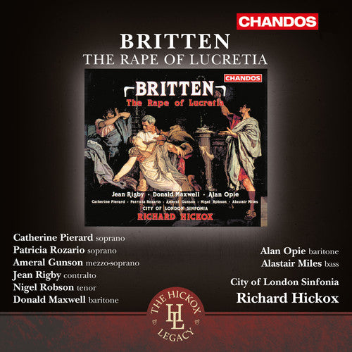 the album cover for Britten / Pierard / Rozario / Gunson / Rigby - Rape of Lucretia