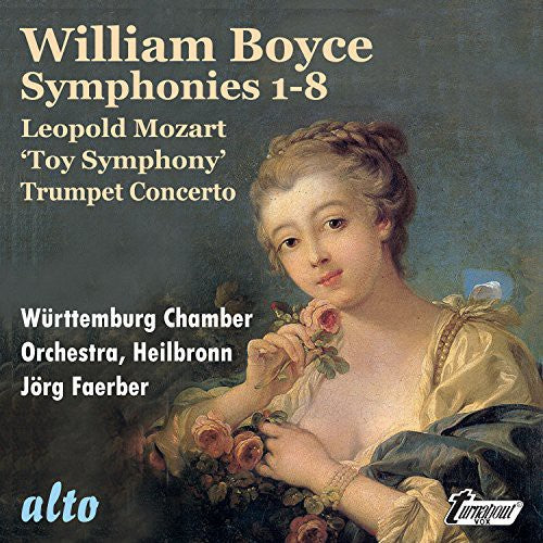 the album cover for Boyce / Wurttemburg Chamber Orchestra / Heilbronn - Symphonies 1-8 / L. Mozart: Toy Symphony