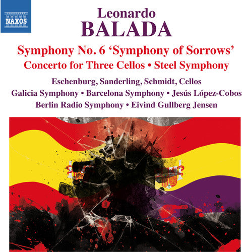 the album cover for Balada / Schmidt / Sanderling / Eschenburg - Sym 6 Con for Three Cellos & Steel Sym