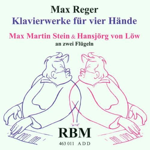 the album cover for Regermax - Piano Pieces for 4 Hands