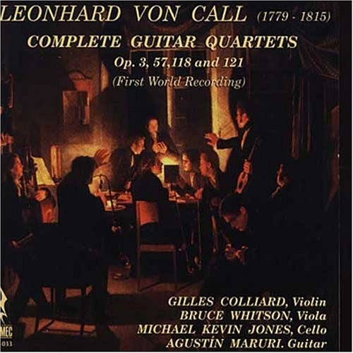 the album cover for Agustin Maruri - Call: Complete Guitar Quartets, Opp. 3, 57, 118 And 121