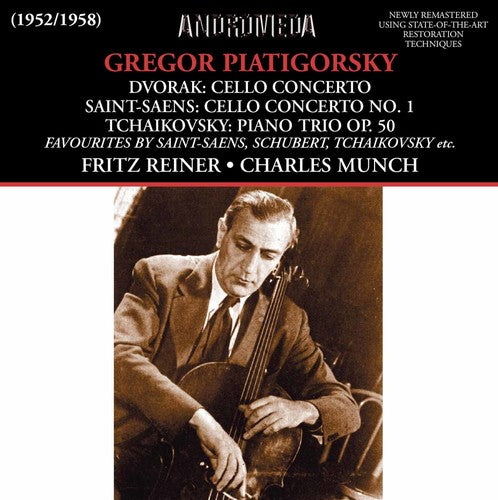 the album cover for Dvorak / Thibaud / Cortot - Gregor Piatigorksy Cellokonzer