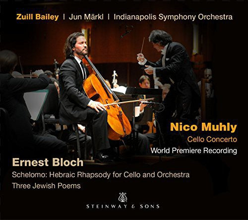 the album cover for Muhly / Bloch / Bailey / Markl / Indianapolis Sym - Cello Con Schelomo