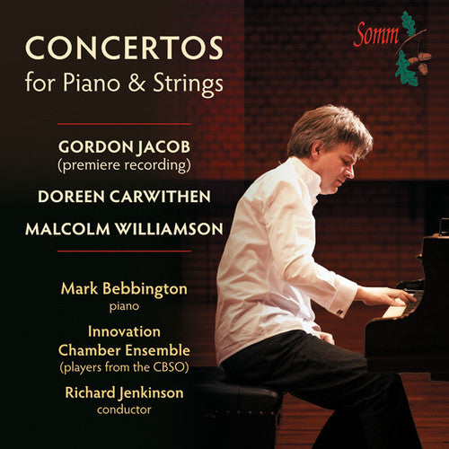 the album cover for Mark Bebbington / Jenkinson - Concertos for Piano & Strings