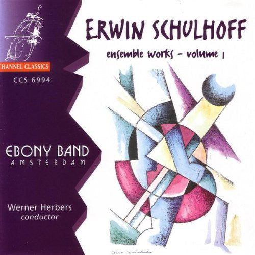 the album cover for Schulhoff / Ebony Band / Herbes - Ensemble Works 1