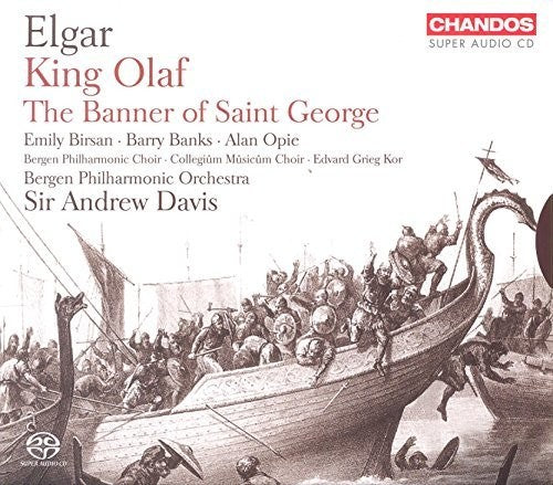 the album cover for Elgar / Birsan / Banks / Opie / Bergen Philharm - King Olaf