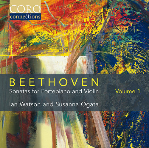 the album cover for Beethoven / Susanna Ogata / Watson,Ian - Sonatas for Fortepiano & Violin 1