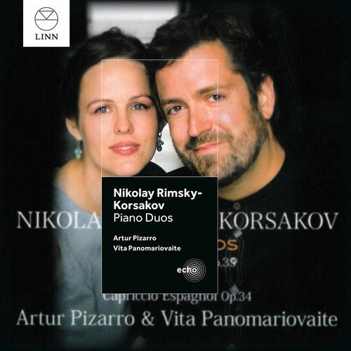 the album cover for Rimsky-Korsakov / Pizarro / Panomariovaite - Piano Duos