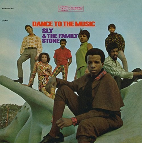 the album cover for Sly & The Family Stone - Dance to the Music