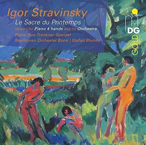 the album cover for Stravinsky / Piano Duo Trenkner-Speidel / Beethove - Le Sacre Du Printemps