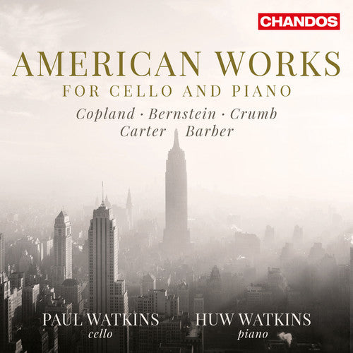 the album cover for Barber / Paul Watkins / Watkins,Huw - American Works for Cello & Piano