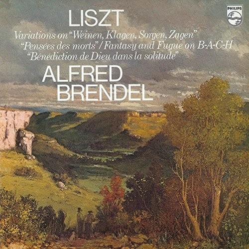the album cover for Liszt / Alfred Brendel - Fantasia & Fugue on Bach / Variations on Weinen