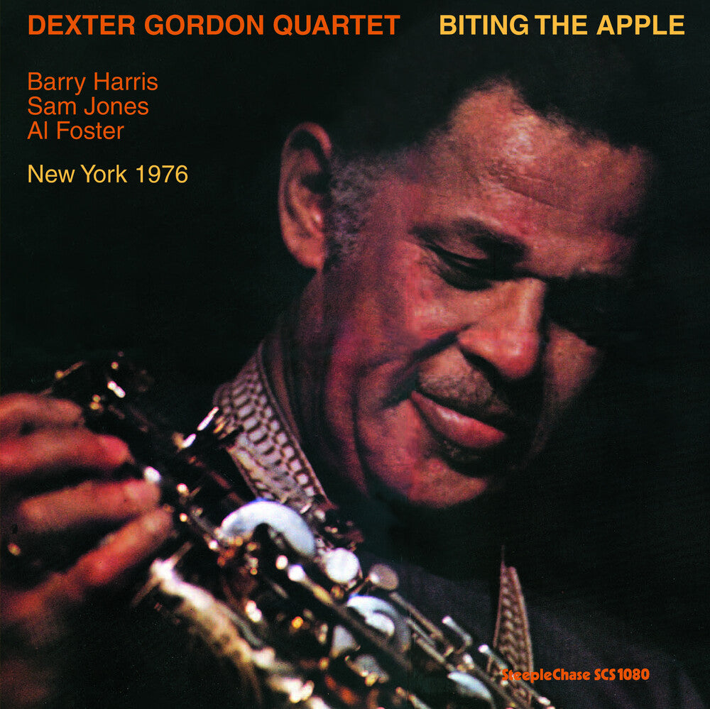 the album cover for Dexter Gordon - Biting the Apple (180 gram