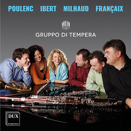 the album cover for Francaix / Ibert / Milhaud / Gruppo Di Tempera - Poulenc Ibert Milhaud & Francaix