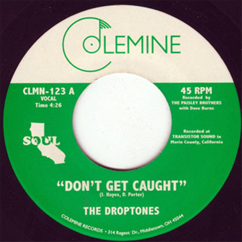 the album cover for Droptones - Don't Get Caught / Young Blood