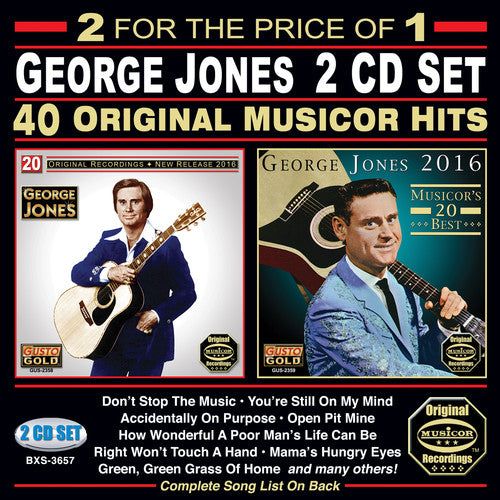 the album cover for George Jones - 40 Original Musicor Hits