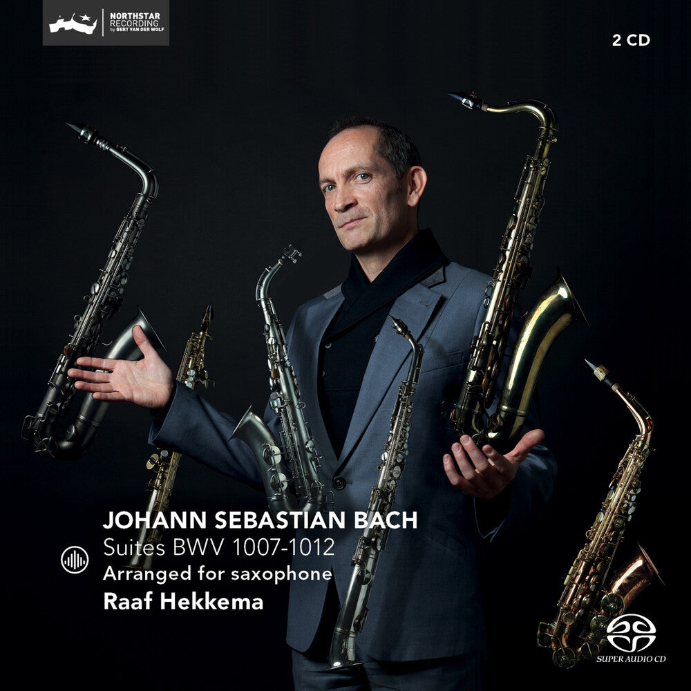 the album cover for Raaf Hekkema - Suites BWV