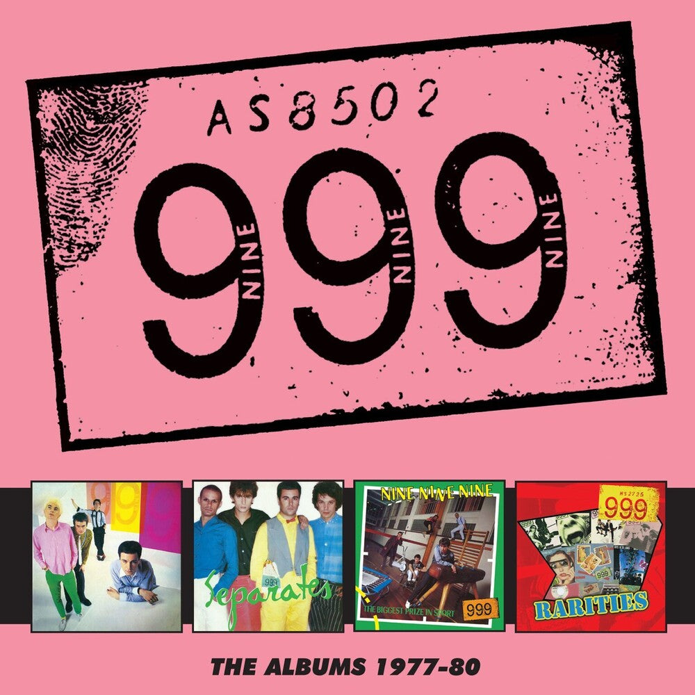 the album cover for 999 - Albums 1977-80