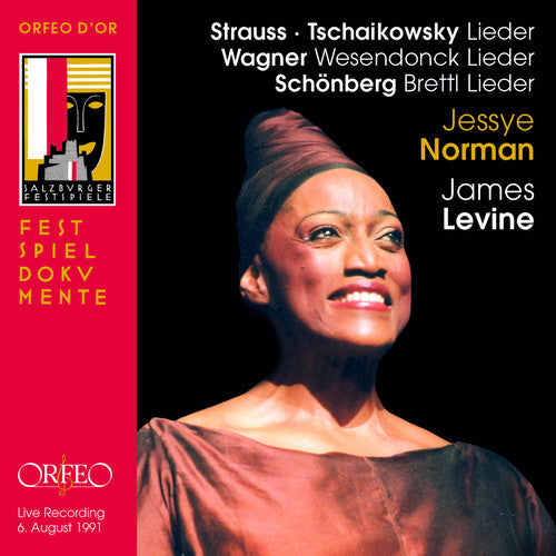 the album cover for Schonberg / Strauss / Tchaikovsky / Norman - Strauss, Tschaikowsky, Wagner & Schonberg: Lieder