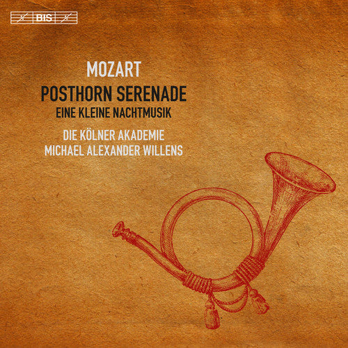 the album cover for J. Mattheson - Wolfgang Amadeus Mozart: Posthorn Serenade & Eine Kleine Nachtmusik