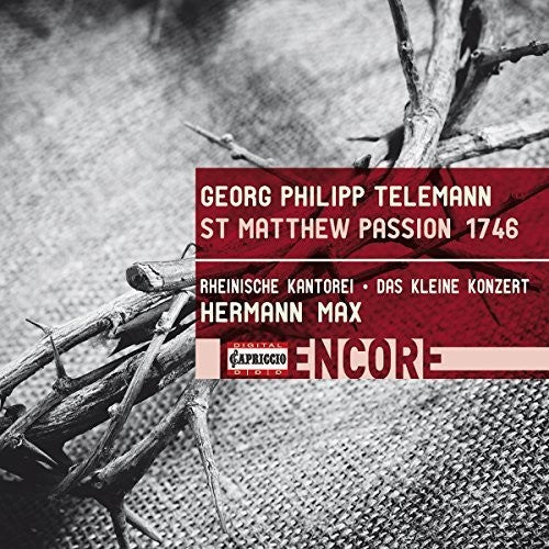 the album cover for Telemann / Jochens / Max - Georg Philipp Telemann: St Matthew Passion 1746