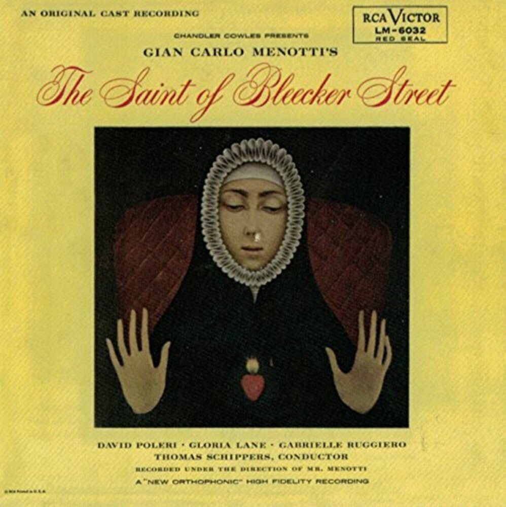 the album cover for Menotti / Ruggiero / Aiken - Saint of Bleecker