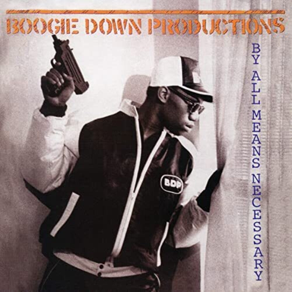 the album cover for Boogie Down Productions - By All Means Necessary