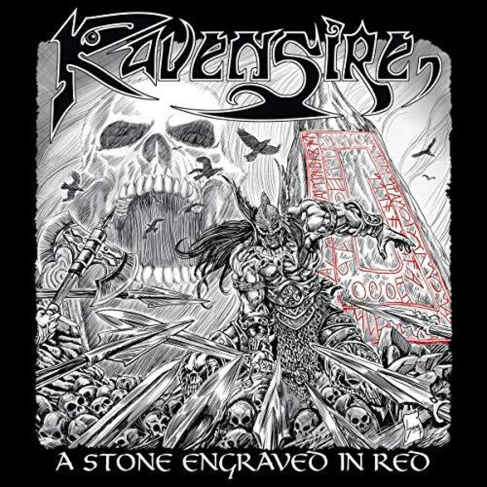 the album cover for Ravensire - Stone Engraved In Red