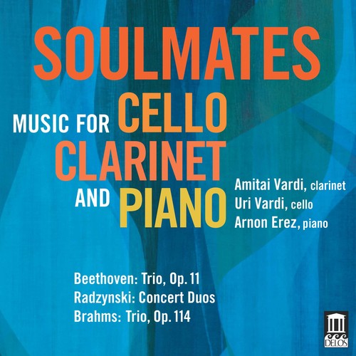 the album cover for Beethoven / Vardi / Erez - Soulmates - Music for Cello, Clarinet & Pia