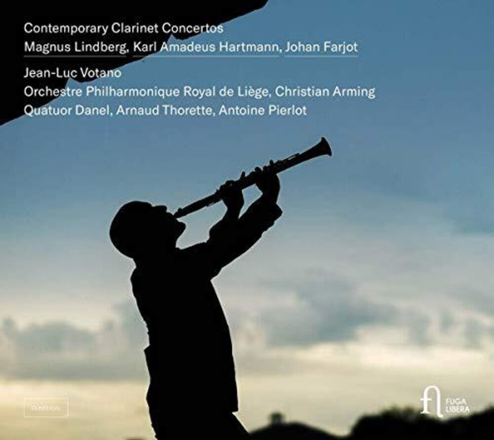 the album cover for Farjot / Votano / Pierlot - Contemporary Clarinet Concerto