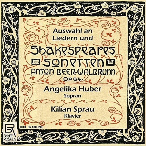 the album cover for Shakespeare / Huber / Sprau - Shakespeares Sonnets & Lieder