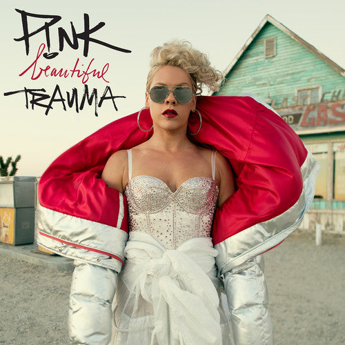 the album cover for P!NK - Beautiful Trauma