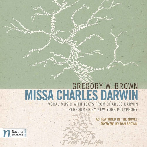 the album cover for Gregory Brown / New York Polyphony - Missa Charles Darwin