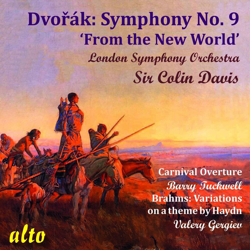 the album cover for London Symphony Orchestra / Colin Davis - Dvorak: Symphony No. 9; Carnival Overture; Brahms: Variations on a The