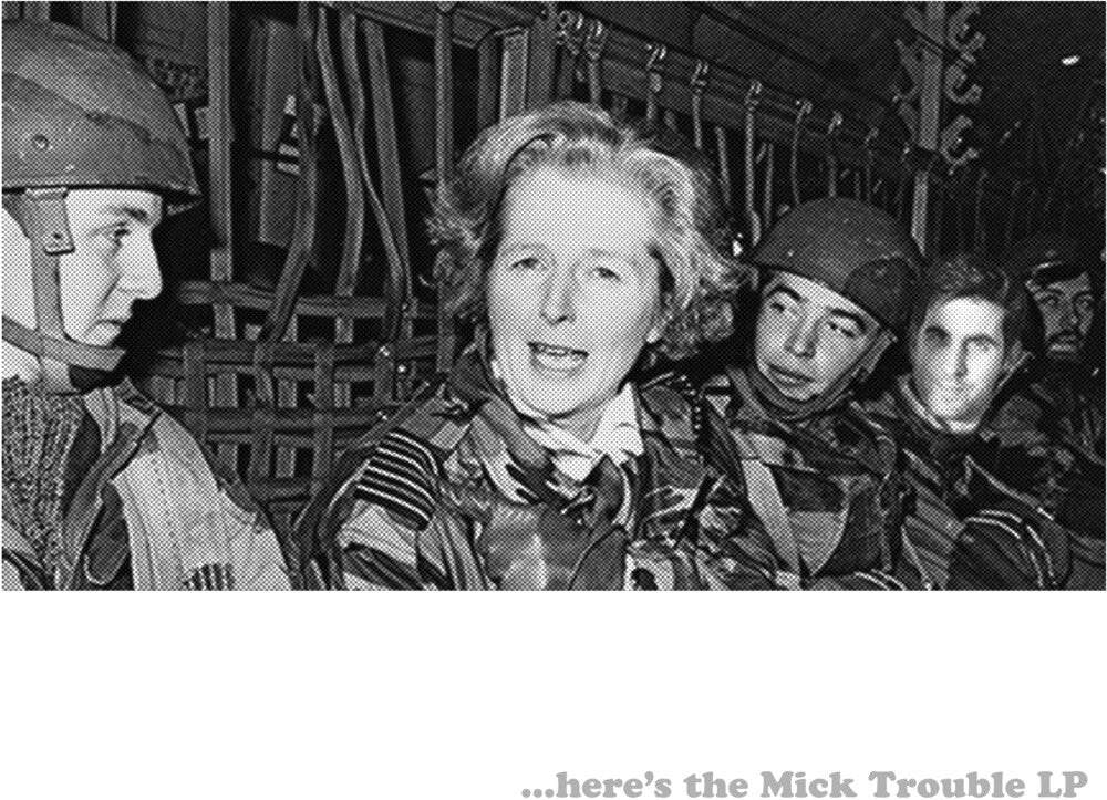 the album cover for Mick Trouble - Here's The Mick Trouble
