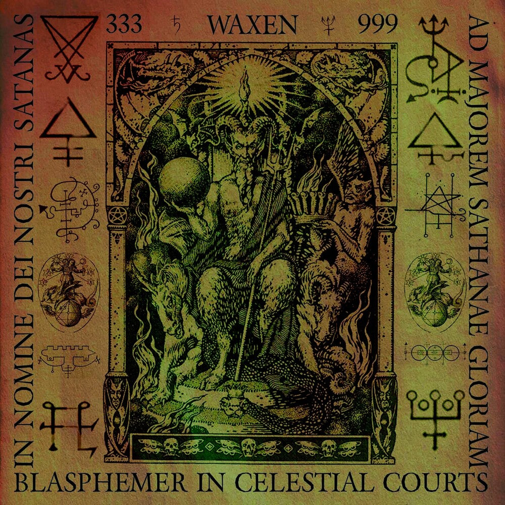 the album cover for Waxen - Blasphemer In Celestial Courts
