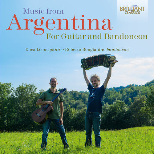 the album cover for Enea Leone - Music from Argentina for Guitar & Bandoneon