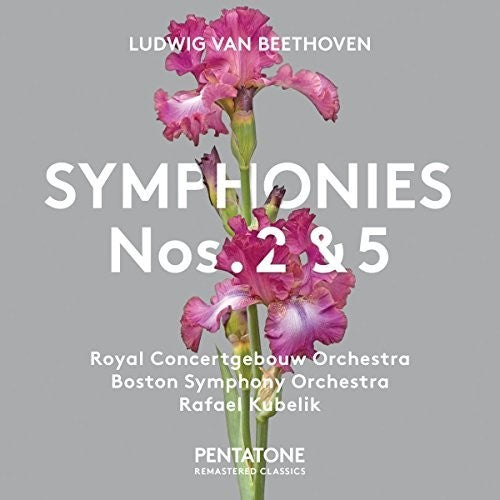 the album cover for Beethoven / Kubelik - Symphonies 2 & 5