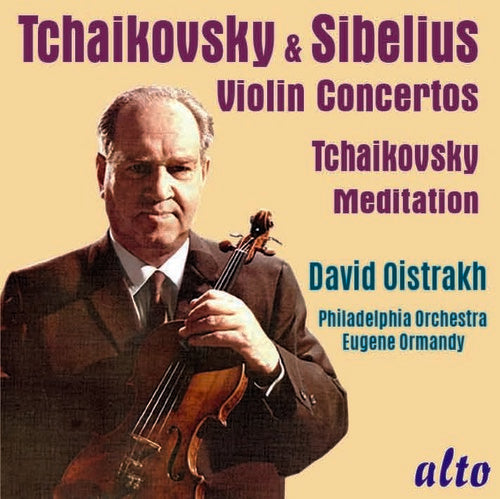 the album cover for David Oistrakh / Philadelphia Orchestra - Tchaikovsky & Sibelius Violin Concertos Meditation from Souvenir d'un
