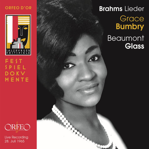 the album cover for Brahms / Bumbry / Glass - Brahms Lieder
