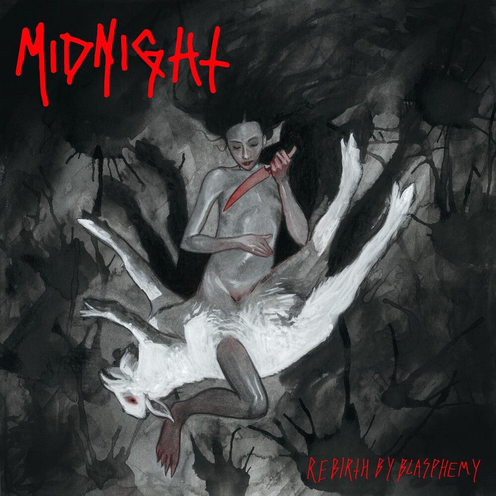 the album cover for Midnight - Rebirth By Blasphemy
