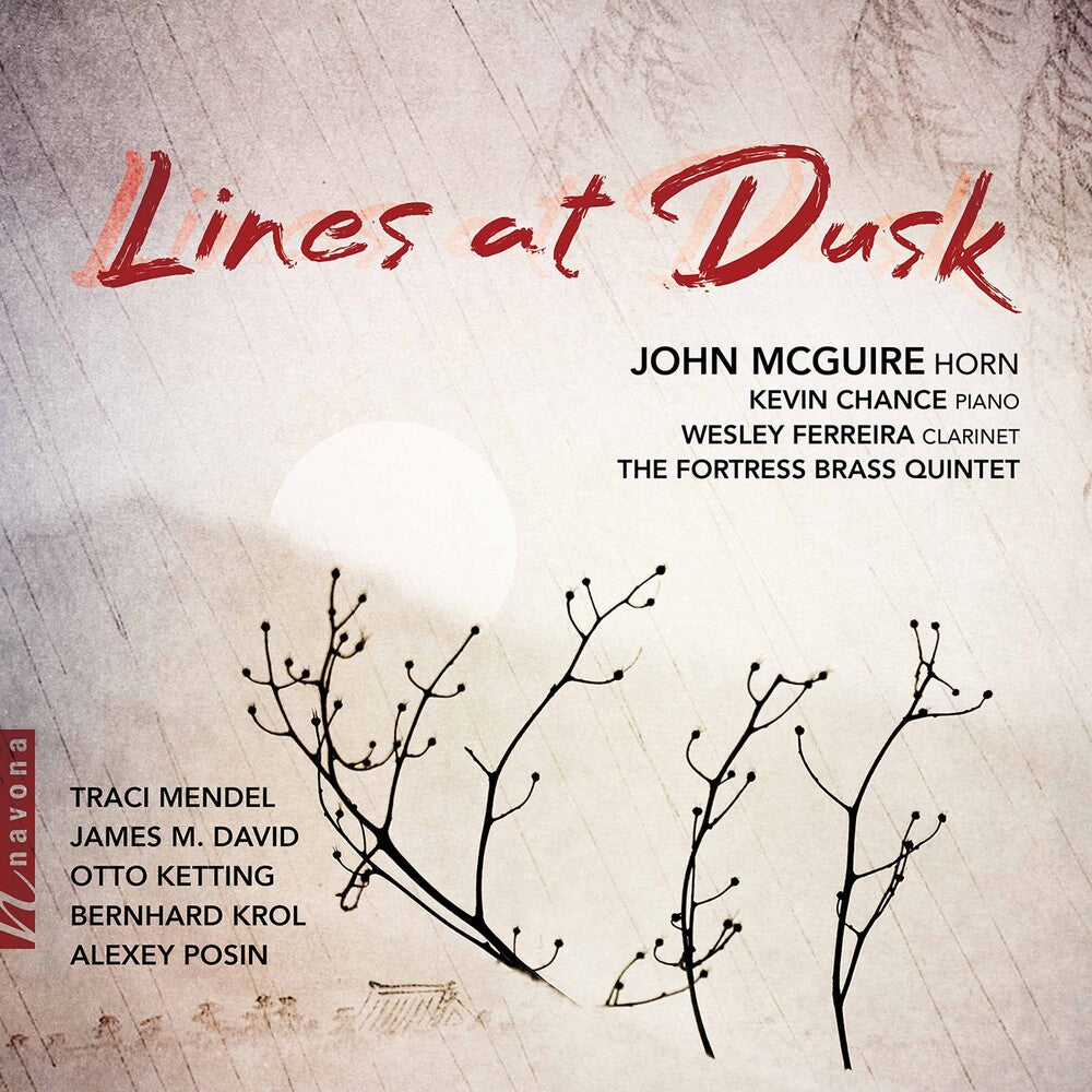the album cover for David / Mcguire / Fortress Brass Quintet - Lines at Dusk