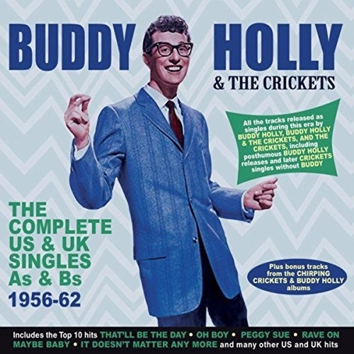 the album cover for Buddy Holly & Crickets - Complete Us & Uk Singles As & Bs 1956-62