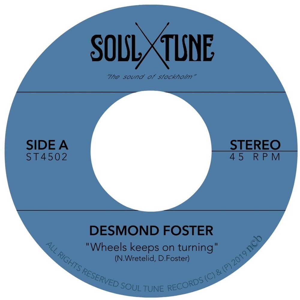 the album cover for Desmond Foster - Wheels Keeps on Turning / Attitude